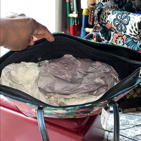 Floral Tote and Clutch Set - Picture 3 of 4